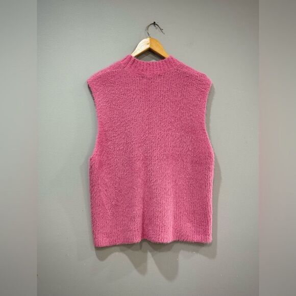 Pink Old Navy Mock Neck Eyelash Sweater Size XL EUC - Picture 4 of 7